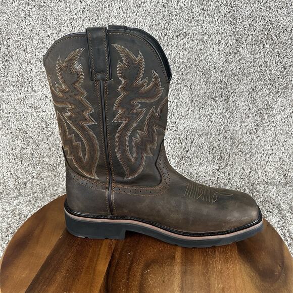 Wolverine Men’s 11.5 Rancher Square-Toe Steel-Toe Wellington Work Boots Leather - Picture 8 of 13